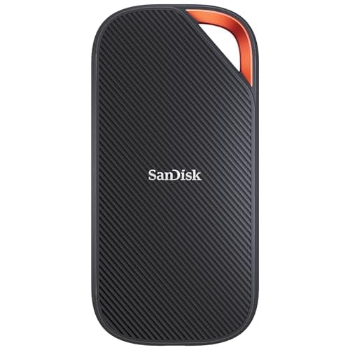 SanDisk Extreme PRO mit USB4 4 TB (portable SSD, bis zu 3.800 MB/s Lesegeschwindigkeit, robustes Design mit IP65, kompatibel mit USB-C & Thunderbolt, Silikonhülle & Aluminiumgehäuse) Schwarz USB4 4 TB Bild 2