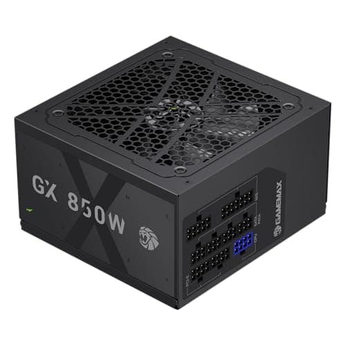 GAMEMAX GX 850GF Netzteil PC 850W Vollmodulares ATX 3.0 mit 12V-2x6-Kabel & PCIe 5.0 Support, 80 Plus Gold, All-solid capacitors, 120mm FDB Lüfter, Geprägte Flachkupferkabe, 10 Jahre Garantie, Schwarz Bild 2