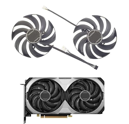 Lüfter für Grafikkarten MSI GeForce RTX 4070 Ventus/Super-Ventus, MSI RTX 4070 Ti SUPER Ventus 2X OC | PLD10010S12HH, Ersatzlüfter, GPU Kühler Gebläse Bild 2