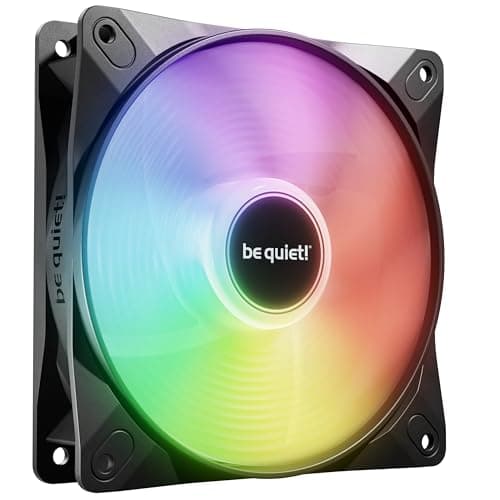 be quiet! Light Wings LX 120mm PWM Reverse Black Lüfter, 7 optimierte und invertierte Lüfterblätter, außergewöhnlicher Luftdruck, ideal in der Seite oder am Boden des Gehäuses, beleuchteter Hub