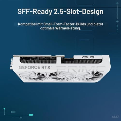 ASUS Prime GeForce RTX™ 5070 12GB GDDR7 White OC Edition Grafikkarte (PCIe® 5.0, 12GB GDDR7, HDMI®/DP 2.1, 2.5-Slot, Axial-Tech Fans, Dual BIOS) Bild 4