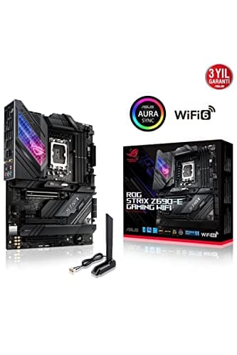 ASUS ROG Strix Z690-E Gaming WiFi Mainboard Sockel Intel LGA 1700 (Intel Z690, ATX, PCIe 5.0, DDR5 Speicher, WiFi 6E, 5X M.2, USB 3.2 Gen 2x2 Typ-C, Aura Sync) Bild 4