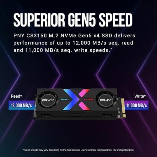 PNY CS3150 XLR8 Gaming Epic-X RGB™ 2TB M.2 NVMe Internal Solid State Drive (SSD) with RGB Heatsink - M280CS3150XHS-2TB-RB Bild 6
