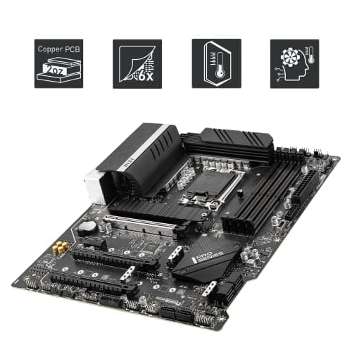 MSI PRO Z690-A WiFi Mainboard ATX, unterstützt Intel Prozessoren 12. Generation, LGA 1700, 14 Duet Rail 55A VRM, DDR5 Memory Boost 6400MHz/OC, 1 x PCIe 5.0 x16, 3 x M.2 Gen4 x4, 2.5G LAN, Wi-Fi 6E Bild 8
