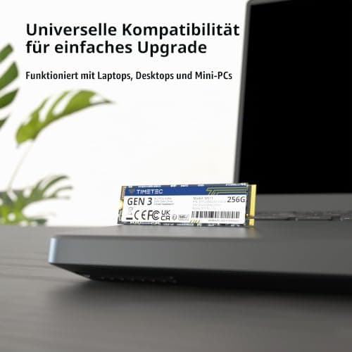 Timetec SSD 256GB NVMe PCIe Gen3x4 8Gb/s M.2 2280 3D NAND TLC 150TBW High Performance SLC Cache Read/Write Speed Up to 1,600/1,000 MB/s Internal Solid State Drive (256GB) Bild 6