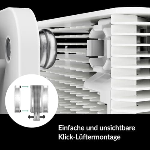ARCTIC Freezer 36 A-RGB - CPU Kühler mit Push-Pull & ARGB Beleuchtung für Intel & AMD, Single-Tower, 2 druckoptimierte 120 mm P-Lüfter, Hydrodynamisches Gleitlager, 200–2000 rpm, inkl. MX-6 - Weiß Bild 6