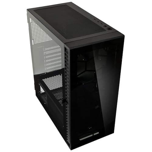 Kolink Observatory HF Glass Core PC-Gehäuse – Schwarz | ATX Midi-Tower mit Glasfront & Seitenteil, Hochwertiger Airflow, 420 mm Radiator-Support, Kabelführung Bild 4
