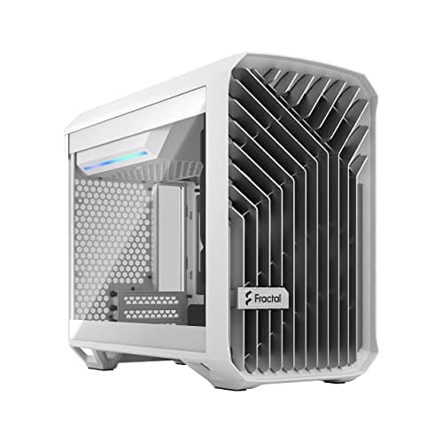 Fractal Design Torrent Nano White Computer Case TG Tempered Glass Clear Tint, Mini Weiß Bild 2