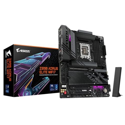 GIGABYTE Z890 AORUS Elite WIFI7 Motherboard - Unterstützt Intel Core Ultra (Serie 2) CPUs, 16+1+2 Phasen VRM, bis zu 8800MHz DDR5 (OC), 1xPCIe 5.0 + 3xPCIe 4.0, Wi-Fi 7, 2.5GbE LAN, Thunderbolt 4