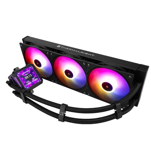 TR FW PRO 360 ARGB Schwarz CPU AIO Cooler IPS LCD Bildschirm 320x320 für AM5 und Intel 1700/1851 Wasserkühlung mit abnehmbarem 2.73" Display FW PRO 360 ARGB BLACK Bild 2