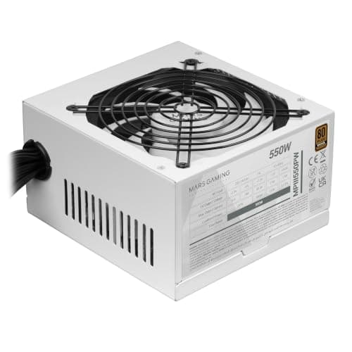 Mars Gaming MPIII550P, PC-Netzteil ATX 550W, 5 Jahre Garantie, 85% Effizienz, Digitales APFC-System, 120 mm FDB-Lüfter mit AI-RPM, SMD-Technologie, Extra Lange Flachkabel, Weiß MPIII550PW Bild 5