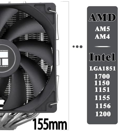TR-Thermalright Peerless Assassin 120 SE CPU-Kühler, Hochleistungs-Twin-Tower-CPU-Luftkühler,geräuscharm 25,6dBA,155mm Höhe,6x6mm Heatpipes-Kühler,für Intel LGA 1700/1851/1150/1151/1200, AM4/AM5 Bild 8
