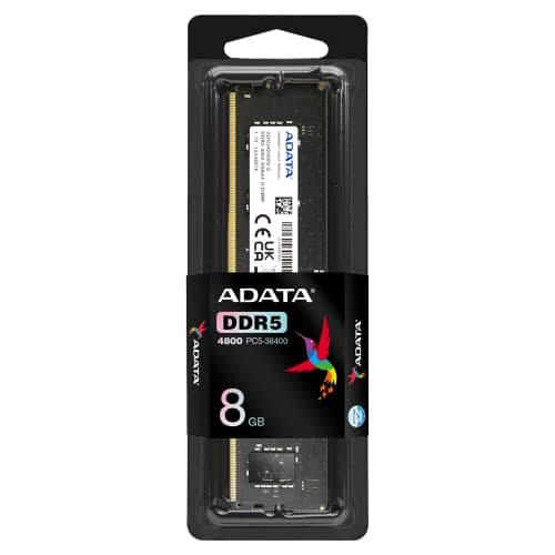 ADATA Premier, 8 GB, DDR5, 4800 MHz (PC5-38400), CL40, 1,1 V, ECC, DIMM Memory, AD5U48008G-S, Schwarz Bild 6