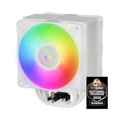 ARCTIC Freezer 36 A-RGB - CPU Kühler mit Push-Pull & ARGB Beleuchtung für Intel & AMD, Single-Tower, 2 druckoptimierte 120 mm P-Lüfter, Hydrodynamisches Gleitlager, 200–2000 rpm, inkl. MX-6 - Weiß Bild 2