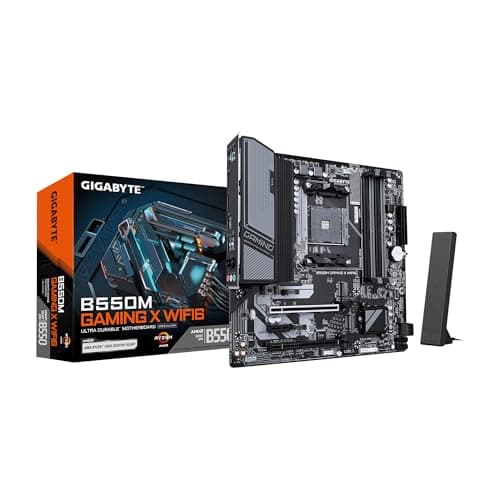 GIGABYTE B550M Gaming X WIFI6 Motherboard, unterstützt AMD AM4 Ryzen 5000 Prozessoren, Micro-ATX, DDR4, 2X M.2, PCIe 4.0, WIFI6, 1GbE LAN, EZ-Latch Bild 2