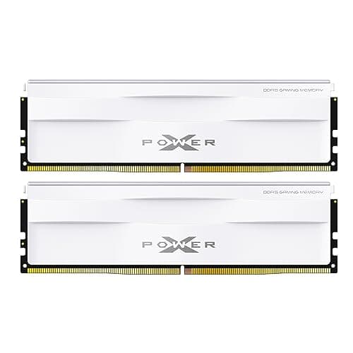 Silicon Power DDR5 32GB (2x16GB) 6000MT/s (PC5-48000) 288-pin CL30 1.35V UDIMM Desktop Memory Module RAM SP032GXLWU60AFDG White