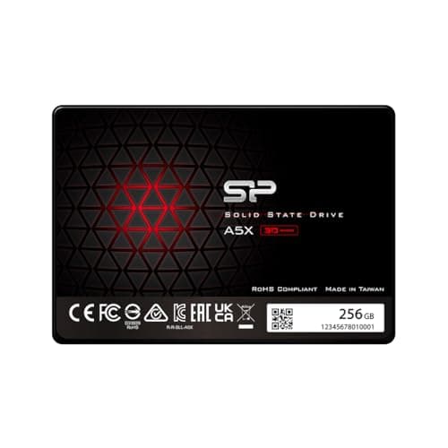 Silicon Power 256GB SSD 3D NAND A5X SLC Cache Performance Boost SATA III 2.5" 7mm (0.28") Internal Solid State Drive (SP256GBSS3A55S25AY)