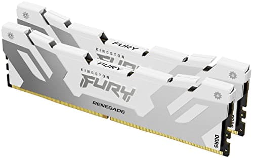 Kingston FURY Renegade DDR5 RGB Silber/Weiß XMP 32GB (2x16GB) 6400MT/s CL32 DIMM Desktop Gaming Speicher Kit mit 2 - KF564C32RWAK2-32 Silber/Weiß 32GB Kit mit 2 6400MT/s Bild 2
