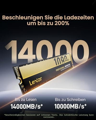 Lexar SSD 1TB PCIe 5.0 Gen5 NVMe SSD - Bis zu 14.000MB/s, Erweiterte Thermokontrolle, DirectStorage-SSD für AI-Lasten, Gaming & Content-Erstellung Laptop/PC Bild 6