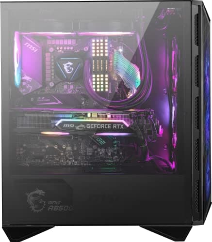 MSI MPG GUNGNIR 111R Mid-Tower ATX Gehäuse (2X USB 3.1 Anschluss, 4X 120mm A-RGB Fan im Lieferumfang, schwarz, A-RGB) Bild 6