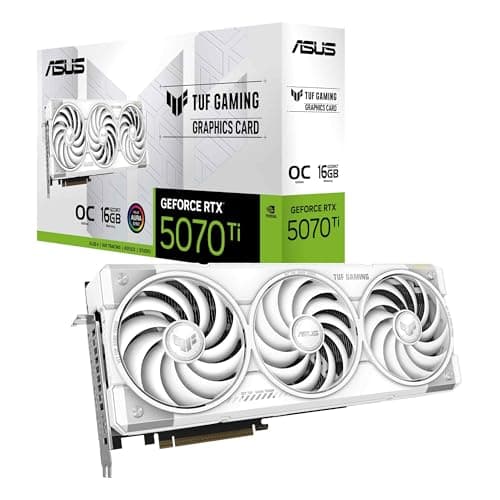 ASUS TUF Gaming GeForce RTX ™ 5070 Ti 16GB GDDR7 White OC Edition Gaming Grafikkarte (PCIe® 5.0, HDMI®/DP 2.1, 3.125-Slot, Komponenten in Militärqualität, schützende PCB-Beschichtung Bild 2