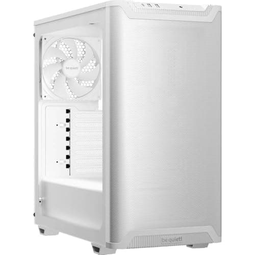 be quiet! Pure Base 501 Airflow Window White PC-Gehäuse, 2 vorinstallierte Pure Wings 3 140mm PWM-Lüfter, hoher statischer Druck, USB 3.2 Gen. 2 Type C, geräumiges Design, Seitenfenster aus Temperglas Bild 8