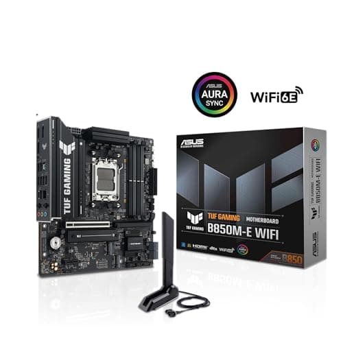 ASUS TUF Gaming B850M-E WiFi Mainboard Sockel AMD AM5 (Micro-ATX, DDR5 Speicher, PCIe 5.0, 3X M.2, WiFi 6E, Aura Sync) Bild 4
