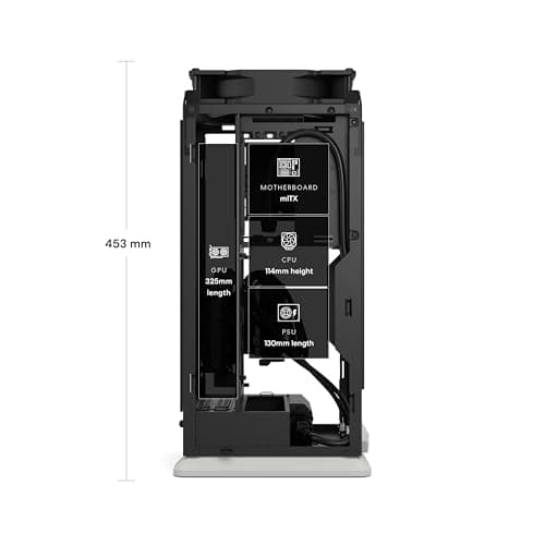 Fractal Design PC Gehäuse Mood Grau - Elegantes Stoffdesign, 180 mm Lüfter, m-ITX, Effiziente Kühlung Light Grey Bild 4