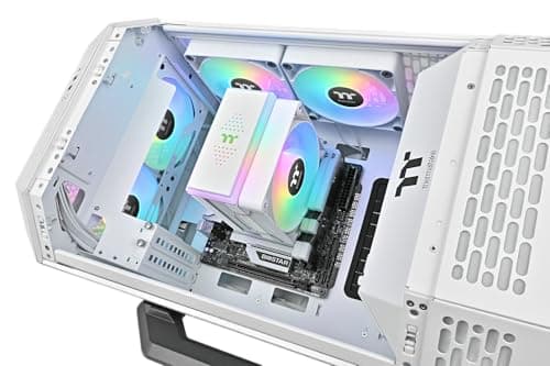 Thermaltake ASTRIA 400 ARGB CPU Kühler Weiß – Tower Luftkühler 120mm PWM, 6x6mm Direct Contact Heatpipes, 230W TDP, leise 26,8 dBA, 5V ARGB Sync, Intel LGA1851/1700, AMD AM5/AM4 ASTRIA 400 Snow Bild 6