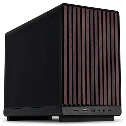 Lian Li DAN Cases A3-mATX PC-Gehäuse, anpassbares Layout, 415 mm GPU-Klarheit, unterstützt bis zu 360 mm Radiatoren, Stahl, Kunststoff, Schwarz