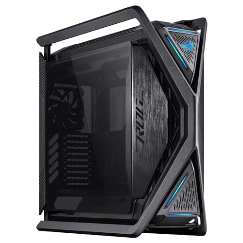 ASUS ROG Hyperion GR701 BTF Edition E-ATX Gaming Gehäuse (unterstützt Mainboards mit versteckten Anschlüssen, 420 mm Dual-Radiator-Unterstützung, 4x 140 mm-Lüfter, ARGB-Lüfter-Hub, 60W-Schnellladung)