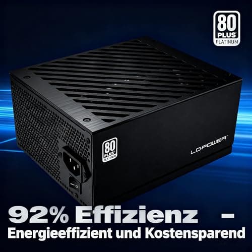 LC-POWER Platinum Pro 850W Netzteil PC, 80 Plus Platinum Effizienz (92%), ATX 3.1 Netzteil, PCIe 5.1 Kompatibel, Vollmodular, 135mm Lüfter, 10 Jahre Garantie, Gaming Netzteil Platinum 850W V3.1 Bild 6
