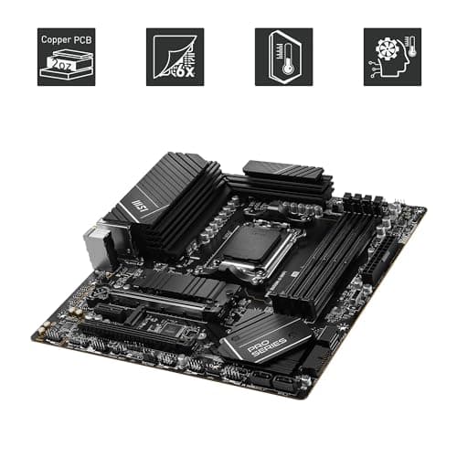 MSI PRO B650M-A WiFi Mainboard, Micro-ATX - Unterstützt Ryzen 9000, 8000 & 7000 Serie Prozessoren, AM5 - DDR5 Memory Boost 6400+MHz/OC, 2 x PCIe 4.0 x16, 2 x M.2 Gen4, Wi-Fi 6E Bild 8