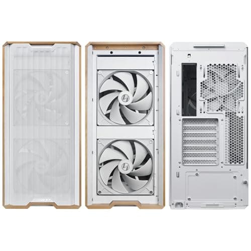 Lian Li Lancool 217 PC-Gehäuse Weiß | ATX Midi-Tower, Tempered Glass, 5 Lüfter, Birkenholz, Mesh-Front, Back-Connect-kompatibel Bild 6