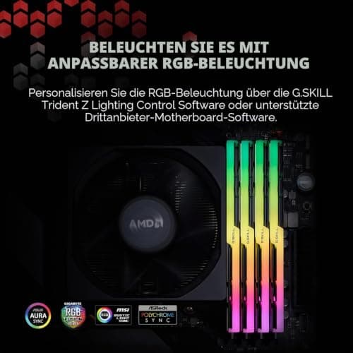 G.Skill Trident Z NEO Series 32GB (4X 8GB) 288pin SDRAM (PC4-28800) DDR4 3600 CL18-22-22-42 1,35V Quad Channel Desktop Memory Modell F4-3600C18Q-32GTZN, Mehrfarbig Bild 6