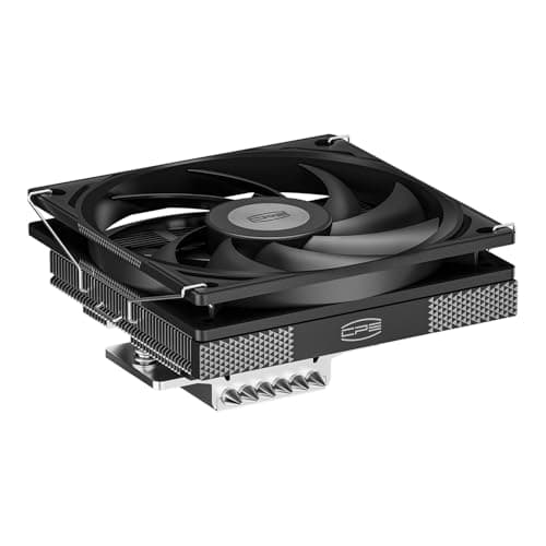 CPS RC600-67 BK 67 mm Höhe Low-Profile-CPU-Kühler, 6 Heatpipes CPU-Luftkühler mit 120 * 15 mm Slim-Lüfter für ITX, Small-Form-Factor-Builds, unterstützt Intel LGA 115X/1200/1700/1851, AMD AM4/AM5 Bild 2