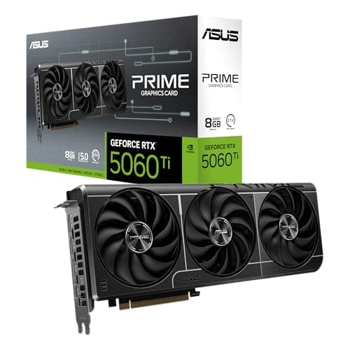 ASUS Prime GeForce RTX 5060 Ti 8GB GDDR7 Gaming Grafikkarte (Nvidia GeForce RTX5060Ti DLSS 4, 2,5-Slot Design, PCIe 5.0, 3X DisplayPort 2.1b, 1x HDMI 2.1b, PRIME-RTX5060TI-8G)