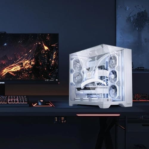 Lian Li O11D EVO RGB Weiß | ATX PC-Gehäuse aus Stahl, Aluminium & Tempered Glass, 455 mm GPU, 420 mm Radiatoren, integrierte RGB-Beleuchtung Bild 4