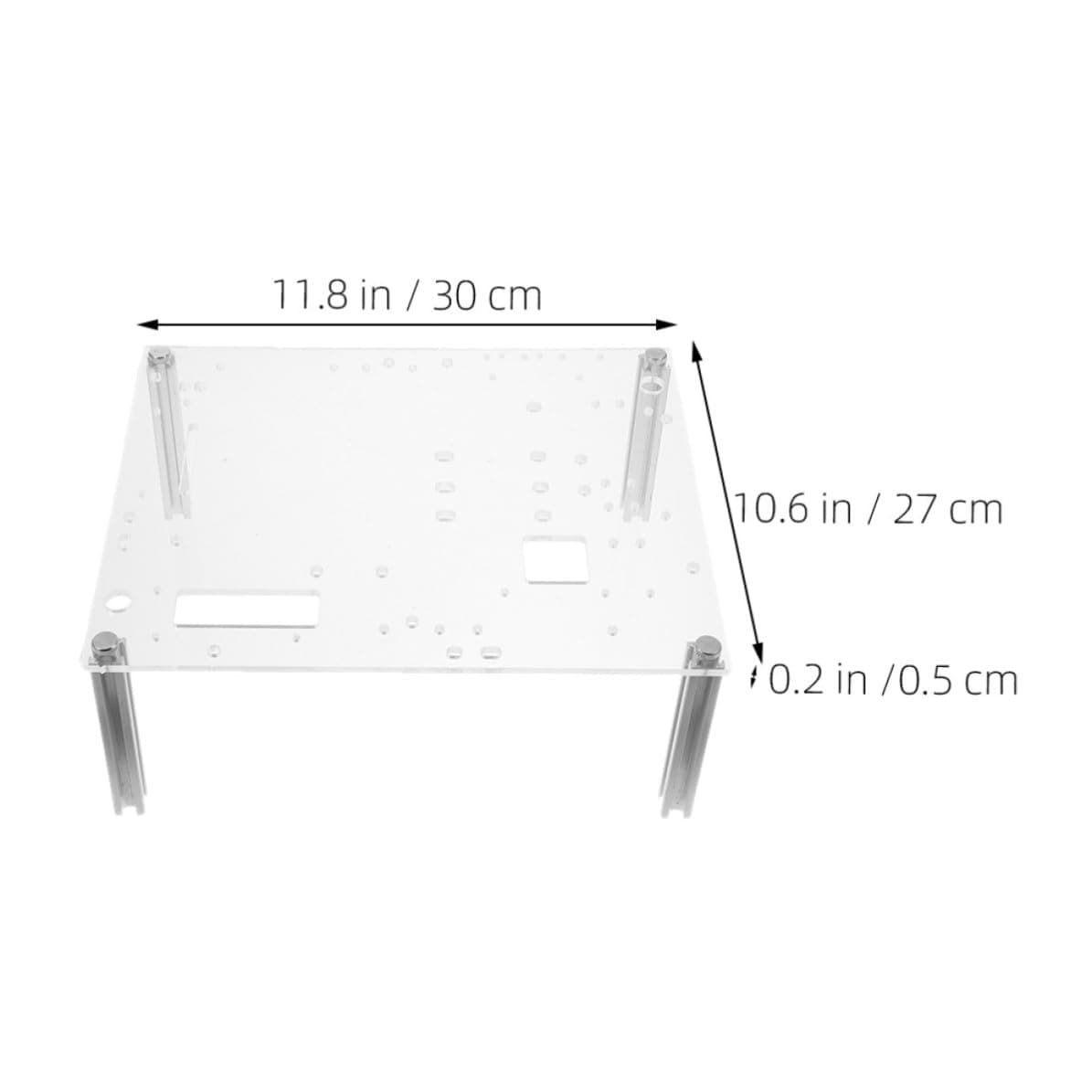 LALAFINA Offenespc Einfacher Montage aus und Acryl Gehäuse Aluminiumlegierung mit Hoher Verformungsbeständigkeit für Testen von Komponenten Unterwegs Bild 3