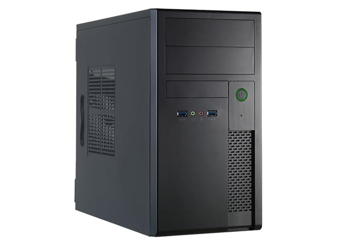 Chieftec PC-Gehäuse Schwarz XT-01b-350GPB mATX mit 350W Netzteil, Mehrfarbig Bild 3