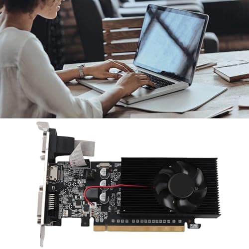 Bewinner Desktop Grafikkarte, 1 GB 64 Bit GDDR3 Gaming Grafikkarte, 589 MHz 1000 MHz 2560 X 1600 Desktop Grafikkarte, HDMI VGA DVI Grafikkarte Bild 6