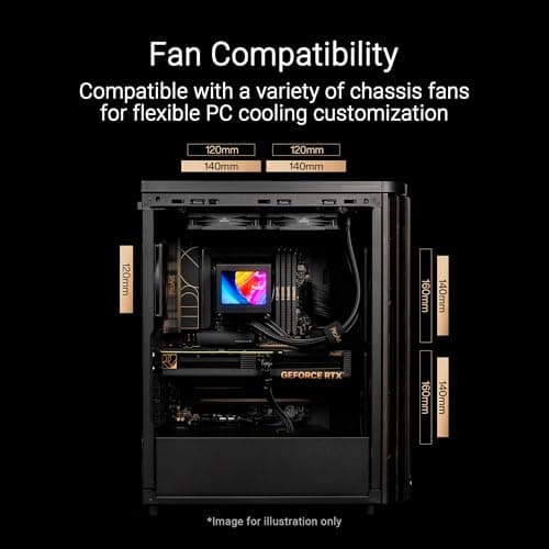 ASUS ProArt PA401 Wood Edition ATX-Gehäuse mit Metallplatte, kompatibel mit 314-mm-GPUs, kompatibel mit 240-mm-Radiatoren, Zwei 160-mm-Lüfter, abnehmbare PSU-Halterung, Beige Bild 8