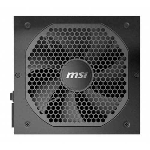 MSI MPG A650GF Netzteil, EU-Stecker, 650W, 80 Plus Gold Zertifiziert, vollmodulares ATX-Netzteil, unterstützt 2 x 6+2 GPU, japanische 105°C-Kondensatoren, Flache Schwarze Kabel Schwarz Gold modular GF 650 Watt Bild 6