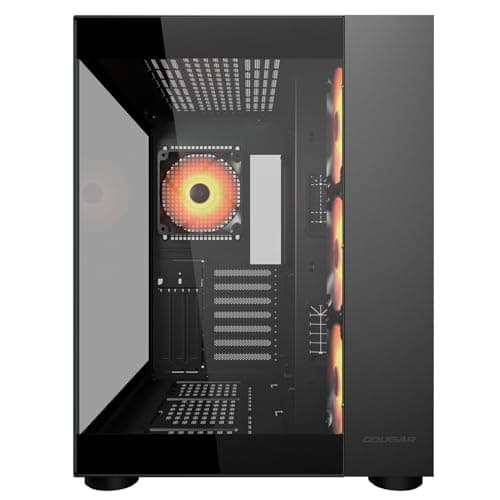 Cougar Cube Midi-Tower-Gehäuse aus gehärtetem Glas, FV150 ARGB, Schwarz Bild 4