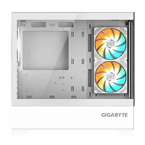 GIGABYTE C201 Panoramic Ice PC-Gehäuse – Mid-Tower, m-ATX, Unterstützung für 360-mm-Radiator, 3 vorinstallierte Lüfter, USB 3.0, unterstützt RGB Fusion Bild 8