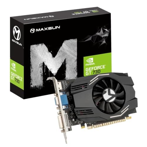 maxsun Grafikkarten GT 730 4 GB Externe Grafikkarte Nvidia GPU für Computer PC GDDR3 ITX Design PCI Express DVI-I, HDMI, VGA, 4K Bild 3