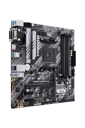 ASUS Prime B550M-A Gaming Mainboard Sockel AM4 (Micro ATX, Ryzen, PCIe 4.0, 2X M.2, 1Gbit/s-Ethernet, SATA 6Gbit/s, USB 3.2 Gen 2 Typ-A, Unterstützung für Aura Sync RGB Header) Bild 6
