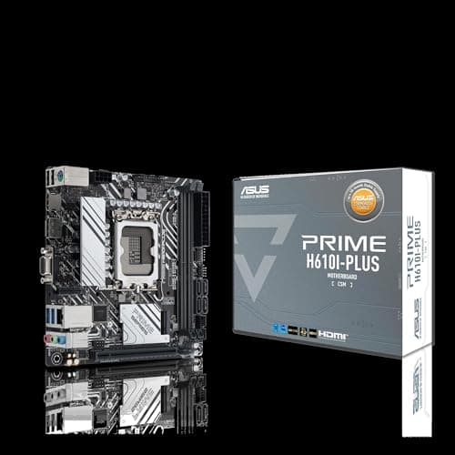 ASUS Prime H610I-PLUS-CSM (Intel H610 Mini-ITX-Mainboard mit DDR5 5600, PCIe 4.0, M.2-Steckplatz, Intel 1 Gb Ethernet, DisplayPort, HDMI, D-Sub, USB 3.2 Gen 1-Ports, SATA 6 Gbps, COM-Header)