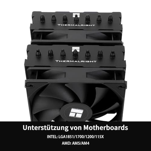 Thermalright Phantom Spirit 120 SE BLACK CPU Luftkühler, 7 Heatpipes CPU-Kühler, zwei 120mm PWM Lüfter, AGHP 4.0 Technologie, für AM4/AM5&Intel lga1851/1700/1150/1151/1200, PC Kühler Tower PS120 SE Black Bild 5