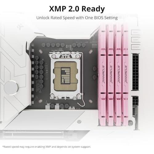 Timetec Pinnacle Konduit 32 GB KIT (2 x 16 GB) DDR4 3200 MHz PC4-25600 CL16-18-18-38 XMP2.0 Overclocking 1,35 V kompatibel für AMD und Intel Desktop Gaming PC Speichermodul RAM - Pink Bild 8